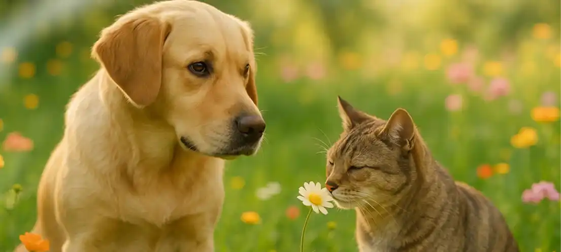 Cuidados com cães e gatos na primavera no Hospital Veterinário em Curitiba.